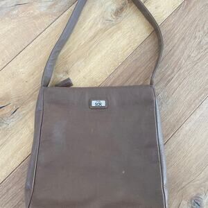 The Sak Brown Pebbled Leather Shoulder Bag